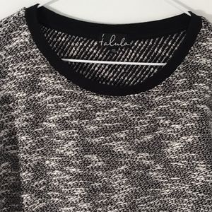 Talula black and white boxy‎ sweater